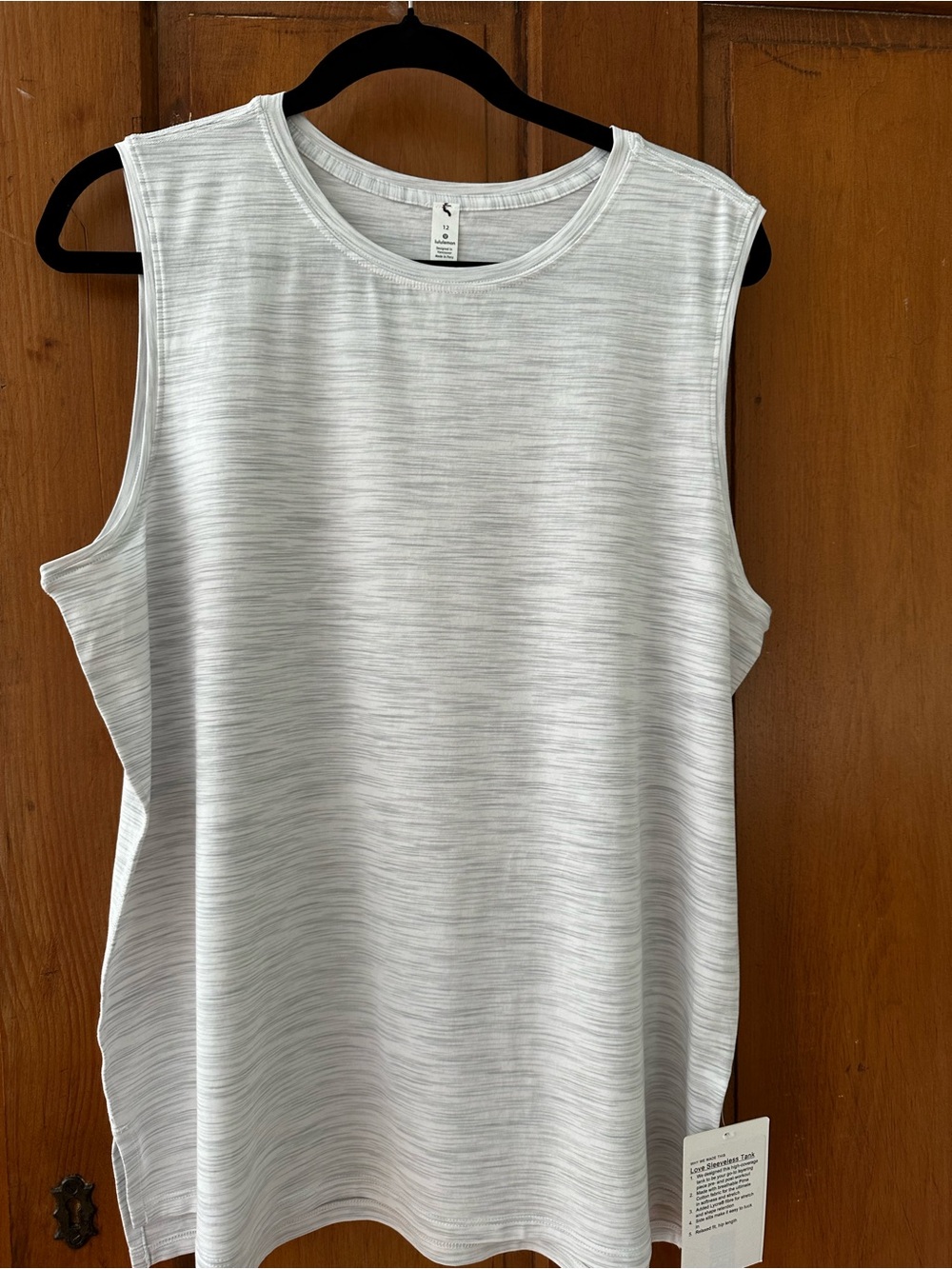 lululemon athletica Light Gray Sleeveless Tank Top
